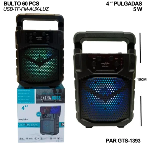 Parlante Bluetooth 4 pulgadas Extra Bass GTS-1393