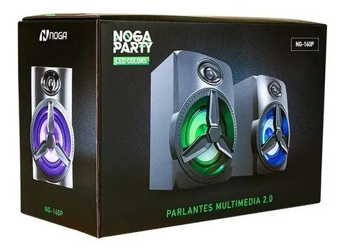 Parlantes multimedia PC Noga Party NG-160p 8w rgb